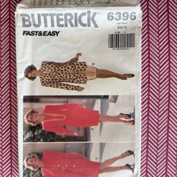 Pattern envelope Butterick 6396.