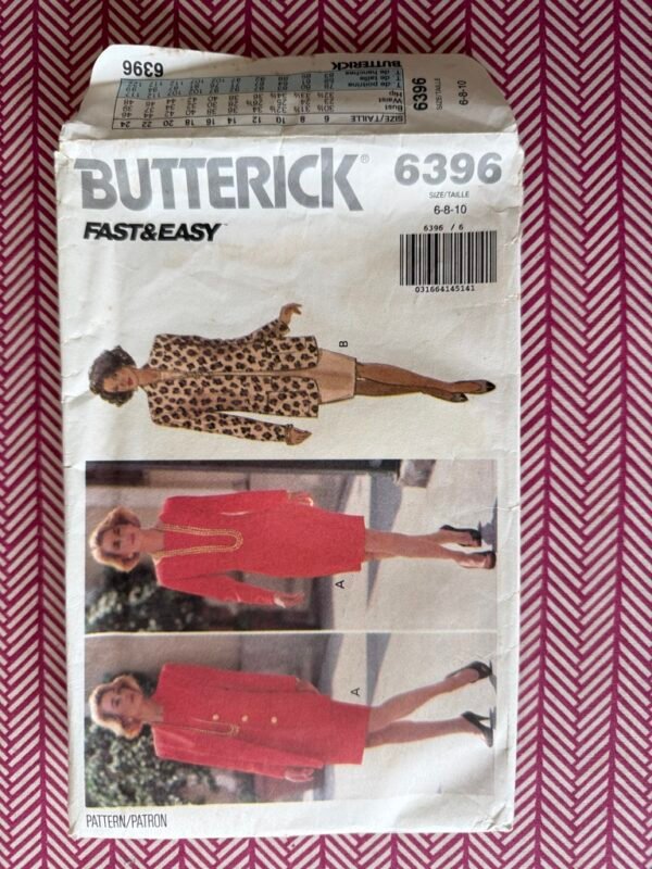 Pattern envelope Butterick 6396.