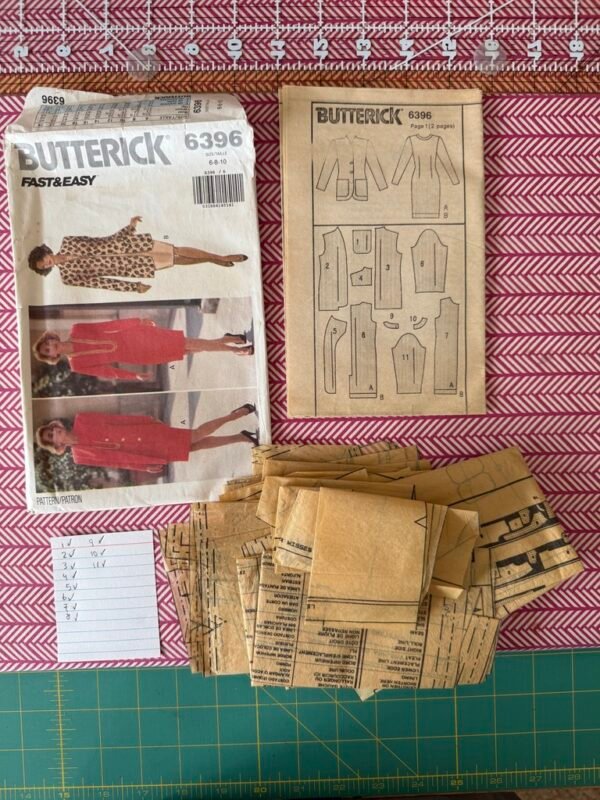 Pattern envelope Butterick 6396.