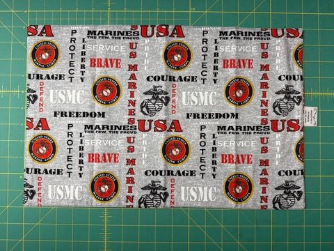 USMC side of reversible napkin